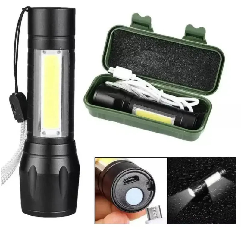 Mini Lanterna LED Recarregável Via USB