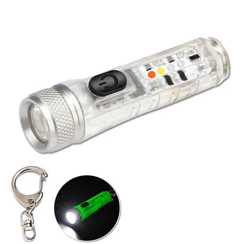 Mini Chaveiro Lanterna LED Recarregável USB